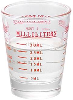 30/60 Ml Glazen Maatbeker Espresso Shot Glas Vloeistof Glas Onskop Met Schaal Keuken Maatregel Hulpmiddel Levert 30ml