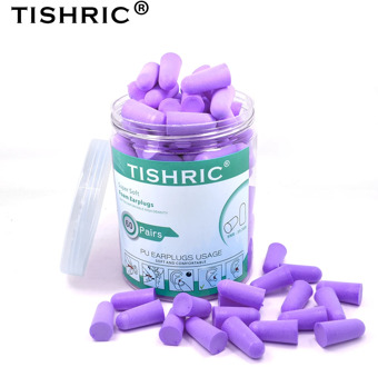 30/60 pairs Soft Comfortable PU Sponge Earplugs Travel Sleep Noise Reduction Rate 35.5db Sound Insulation Ear Plugs