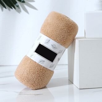 30*60Cm Zachte Koralen Fleece Handdoek Goed Absorberende Badhanddoek Voor Thuis Hand Gezicht Douche Zal Niet pil Effen Kleuren D1 licht koffie