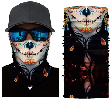 30 # Adult Doek Maskers Voor Volwassenen Met Tekeningen Fietsen Motorfiets Buis Ski Sjaal Gezichtsmasker Balaclava Halloween Party Mascara