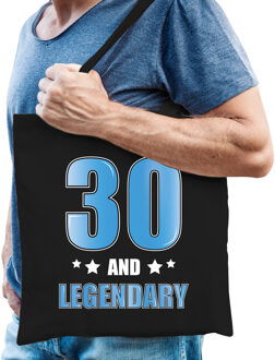 30 and legendary verjaardag cadeau tas zwart voor heren - Verjaardag / cadeau tas