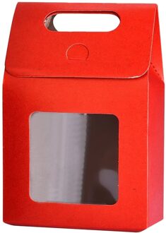 30 @ 24 Kraftpapier Zakken Kraftpapier Venster Bags Snoep Verpakking Papier Diy Sieraden Pack Display Voedsel opbergzakken rood