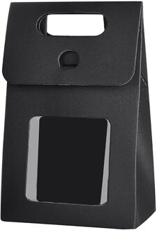 30 @ 24 Kraftpapier Zakken Kraftpapier Venster Bags Snoep Verpakking Papier Diy Sieraden Pack Display Voedsel opbergzakken zwart