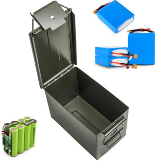 30 Cal Metal Ammo Can Military & Army Style Steel Box Stackable Gun Ammo Case Storage Holder Box Heavy duty Tactical Bullet box