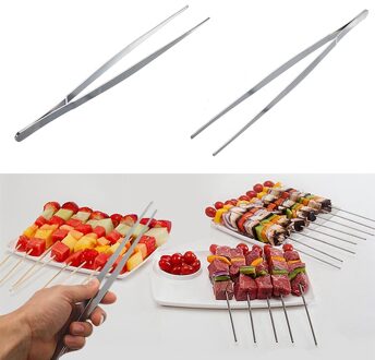 30 Cm Barbecue Pincet Tang Rvs Eten Churrasco Tweezer Keuken Kookgerei Gadgets Bbq Eten Clip Accessoires