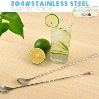 30 cm Rvs Cocktail Drink Mixer Bar Puddler Muddler Roeren Mengen Lepel Pollepel Stirrer Roerstokjes Cocktail Picks