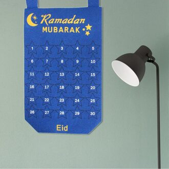 30 Dagen Eid Advent Kalender Party Decoratie Mubarak Kalender stijl F blauw