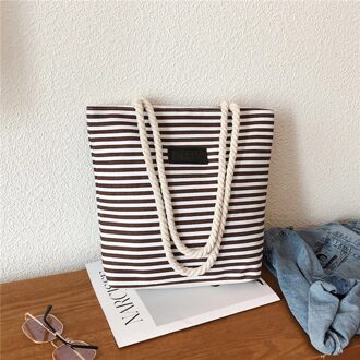 30 # Grote Capaciteit Riem Tas Voor Dames Streep Riem Tas Mode Grote Capaciteit Riem Tas canva Bag Trend Product Portemonnee bruin