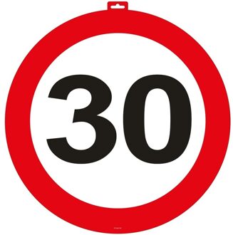 30 Jaar verkeersbord wandbord 47 cm - Feestdeurdecoraties Multikleur