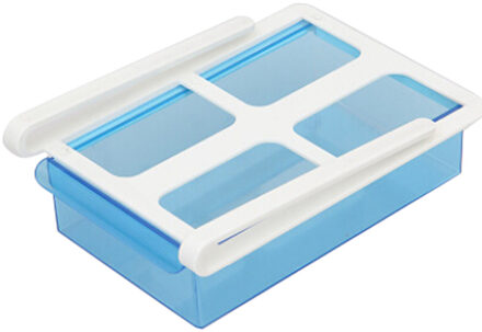 30 # Keuken Koelkast Vriezer Schuif Lade Type Space Saver Organizer Rack Plank Houder Opbergdozen Bakken Plastic Boxn blauw