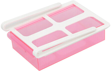 30 # Keuken Koelkast Vriezer Schuif Lade Type Space Saver Organizer Rack Plank Houder Opbergdozen Bakken Plastic Boxn heet roze