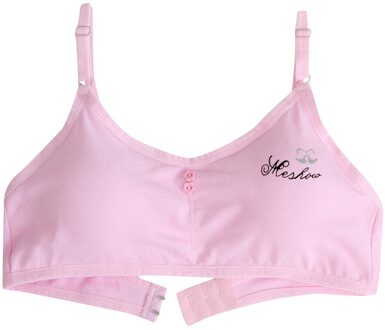 30 # Kids Meisjes Training Beha Voor Tiener Verstelbare Spons Push Up Bh Vest Kinderen Tiener Katoen Gemengd Ondergoed Ondergoed roze
