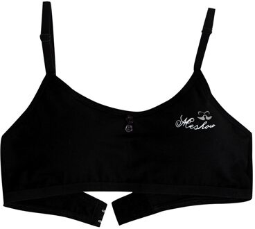 30 # Kids Meisjes Training Beha Voor Tiener Verstelbare Spons Push Up Bh Vest Kinderen Tiener Katoen Gemengd Ondergoed Ondergoed zwart