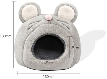 30 # Kooi Voor Hamster Voor Cavia Voor Ratten Leuke Zachte En Comfortabele Huisdier Kamer Huis Voor Hamster In de Vorm Van Een Vissenstaart grijs