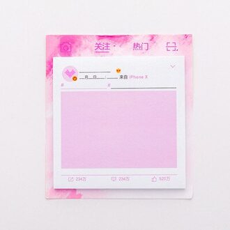 30 Lakens Roze Papier Sticker Plakken Memo Pad Planner Sticky Notes Post Het Kawaii Briefpapier School Supplies Papeleria 2
