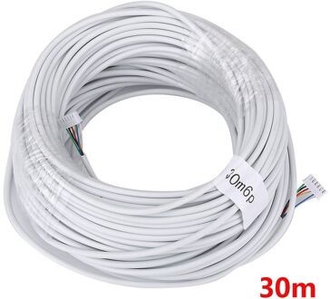 30 M 2.54*6 P 6 draad kabel voor video intercom Kleur Video Deurtelefoon deurbel bedraad Intercom kabel
