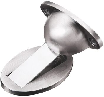#30 Magnetische Onzichtbare Deur Holder Stopper Doorstop Anti-Collision Floor Gemonteerde Anti-Collision Floor Gemonteerde Houder zilver