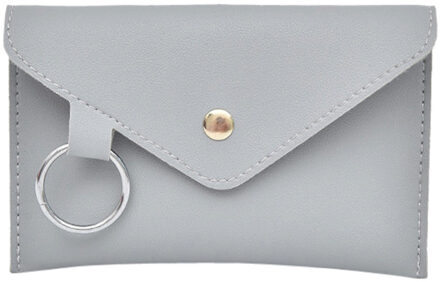 30 Ms. Crossbody Luxe Heuptas Taille Vrouwen Effen Kleur Ronde Pu Lederen Heuptas Heuptas Borst Zak Modis grijs