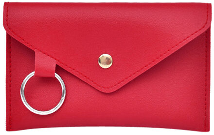 30 Ms. Crossbody Luxe Heuptas Taille Vrouwen Effen Kleur Ronde Pu Lederen Heuptas Heuptas Borst Zak Modis rood