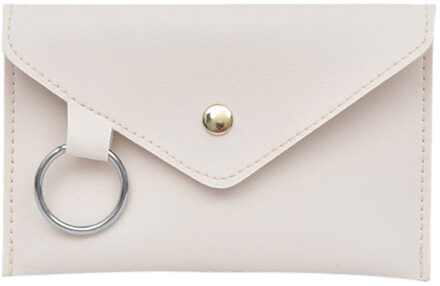 30 Ms. Crossbody Luxe Heuptas Taille Vrouwen Effen Kleur Ronde Pu Lederen Heuptas Heuptas Borst Zak Modis wit