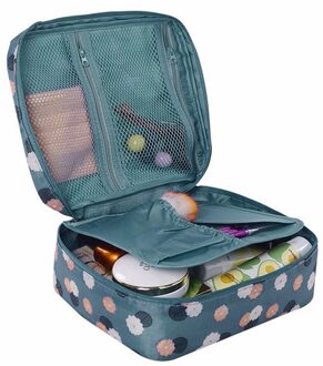 30 # Multifunctionele Man Vrouwen Make-Up Tas Nylon Cosmetische Bag Case Make Up Organizer Toilettas Kits Opslag Reizen Wassen pouch blauw