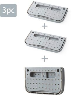 30 Naadloze Muur Gemonteerde Schoenenrek Thuis Opslag Drie-Dimensionale Muur Slippers Plank Hoge Hakken Sportschoenen Opslag rack grijs-3stk