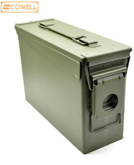 30% Off 30 Cal Metal Ammo Case Can Military and Army Solid Steel Waterproof Holder Box for Long-Term Gun Ammo Storage Stackable