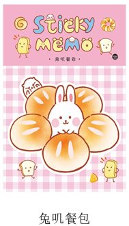 30 Pagina 'S Yummy Brood N Keer Memo Pad Sticky Notes Leuke Bookmark Briefpapier Label Stickers Schoolbenodigdheden Notepad Kawaii
