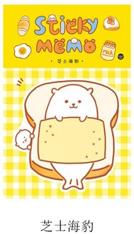30 Pagina 'S Yummy Brood N Keer Memo Pad Sticky Notes Leuke Bookmark Briefpapier Label Stickers Schoolbenodigdheden Notepad Kawaii