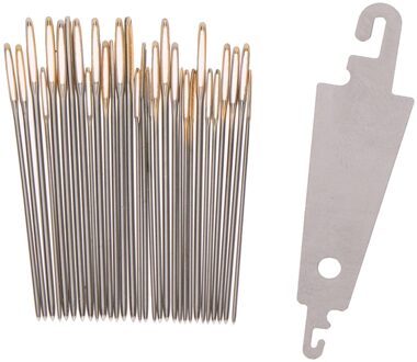 30 Pcs 3.4 Cm/3.7 Cm/4.1 Cm Hand Naaien Naalden Goud Eye Borduren Kruissteek Naalden Met threaders Thuis Diy Naaien Accessoires