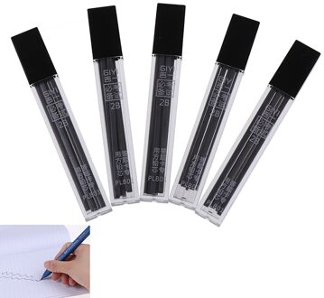 30 Pcs/5 Dozen 2B Graphite Lood Vulpotlood Refill Plastic Automatische Potlood Doos Verkoop Hard Smooth Black praktische