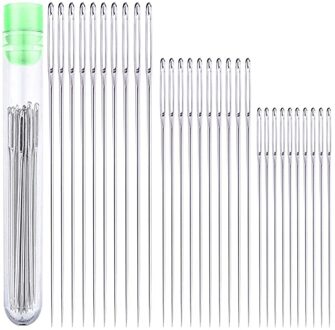 30 Pcs 5 Maten Big Eye Naaimachine Universele Regelmatige Nuttig Naalden Naald Lengte #20 15stk