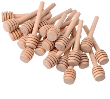 30 Pcs 8 Cm Lange Mini Houten Honingsstok Honing Dippers Honing Lepel Stick Voor Honey Pot