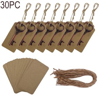 30 Pcs Antieke Bronzen Metal Skeleton Key Vorm Flesopener Rustieke Bruiloft Souvenir Decor Party Favor Supplies roos goud