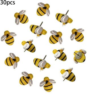 30 Pcs Decoratieve Leuke Bijen Duim Kopspijkers Miniaturen Pushpins Push Pins S K3KE