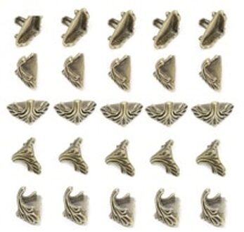 30 Pcs Decoratieve Sieraden Geschenkdoos Hout Case Voeten Been Hoek Protector19mm X11mm
