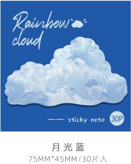 30 Pcs Ins Stijl Rainbow Cloud Leuke Cartoon Memo Pad Sticky Notes Notepad Dagboek School Supply Briefpapier Kawaii Diy Scrapbooking