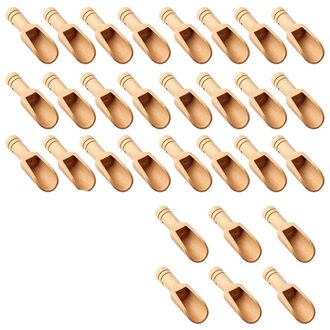 30 Pcs Mini Houten Lepel, Mini Bad Zout Lepel, Houten Snoep Lepel, waspoeder Lepel Lepel Set Baby Lepel