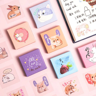 30 pcs/pack Rabbit Cat Unicorn Food Waterproof PVC Stickers Scrapbooking Stick Label Diary Stationery Album Stickers