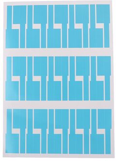 ! 30 Pcs/Sheet Zelfklevende Kabel Sticker Waterdicht Identificatie Kleurrijke Tags 1 Vel blauw