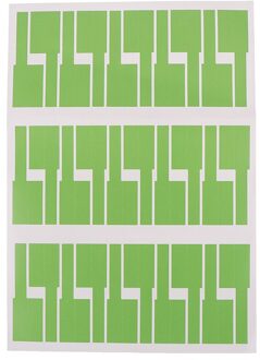 ! 30 Pcs/Sheet Zelfklevende Kabel Sticker Waterdicht Identificatie Kleurrijke Tags 1 Vel groen