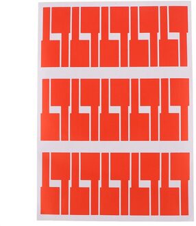 ! 30 Pcs/Sheet Zelfklevende Kabel Sticker Waterdicht Identificatie Kleurrijke Tags 1 Vel rood