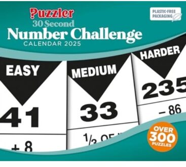 30 Second Number Challenge, Puzzler Box Calendar 2025 - Calendars, Carousel