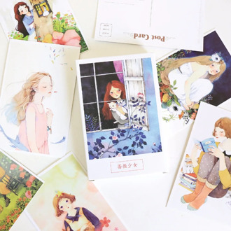 30 Sheets/Set Beautiful Rozen Maiden Postcard/Greeting Card/Message Card/Birthday Letter Envelope Gift Card