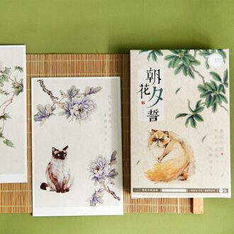 30 Sheets/Set Bloem En Kat Postkaart Wenskaart Kaart Bericht Card Briefpapier