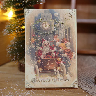 30 Sheets/Set Retro Christmas Greetings Postcards Christmas Eve Greeting Wishing Cards Birthday Gift Card
