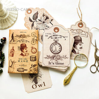 30 Sheets/Set Retro Label Postkaart/Wenskaart/Boodschap Kaart/Verjaardag Brief Envelop Card