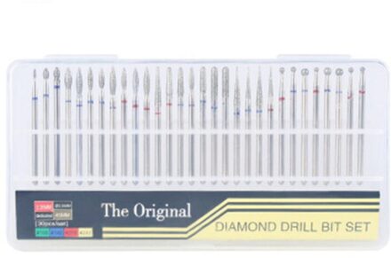 30 Stks/doos Nail Cone Tip Keramische Boren Elektrische Cuticle Schoon Rotary Voor Manicure Pedicure Slijpen Hoofd Sander Tool Ivoor