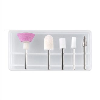 30 Stks/doos Nail Cone Tip Keramische Boren Elektrische Cuticle Schoon Rotary Voor Manicure Pedicure Slijpen Hoofd Sander Tool licht grijs