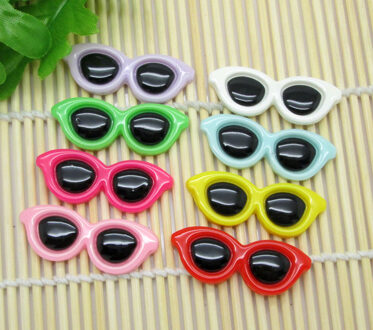 30 Stks Hars Gemengde Bril Decoratie Ambachten Plaksteen Cabochon Scrapbooking Fit Haarspeldjes Embellishments Kralen Diy